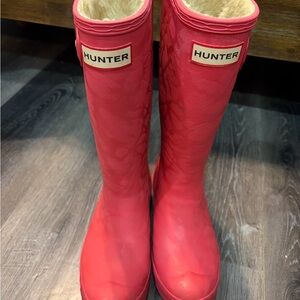 Hunter Red Tall Rain Boots